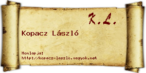 Kopacz László névjegykártya