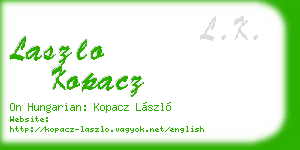 laszlo kopacz business card