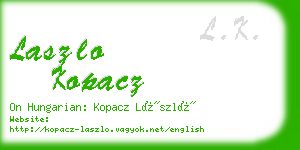 laszlo kopacz business card